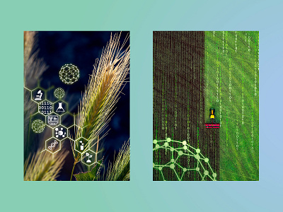 Cover art - Nanotechnology in Agriculture agriculture cover art graphic design illustration nanotechnology science scientific illustration