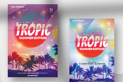 Modernize Tropic Flyer Template (PSD) club events flyer flyer flyer design poster poster design psd psd flyer