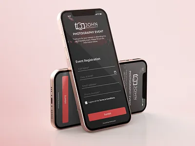 Photography Event Registration Form app branding dailyui logo ui