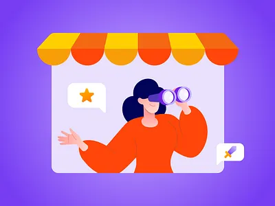 No stores digital illustration illustrator no stores placeholder vector violet