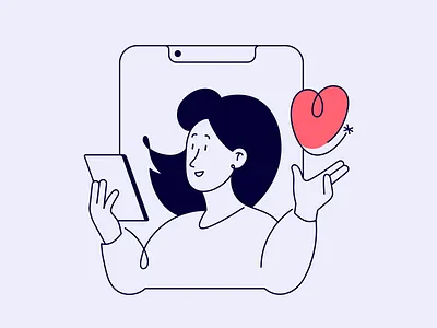 ТренингСпэйс Микрообучение business design digital graphic design heart illustration illustrator line line illustration one line one line illustration smartphone trainingspace ts vector микрообучение тренингспэйс микрообучение тренингспэйс тс