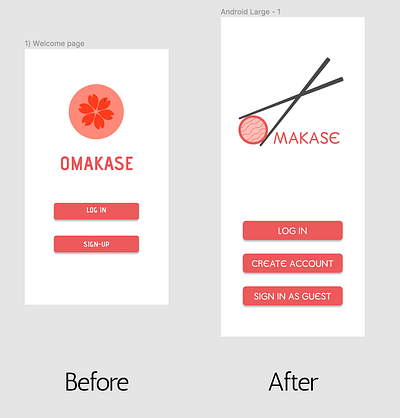 First Project Redesign- Menu and Delivery app app branding design logo typography ui ux