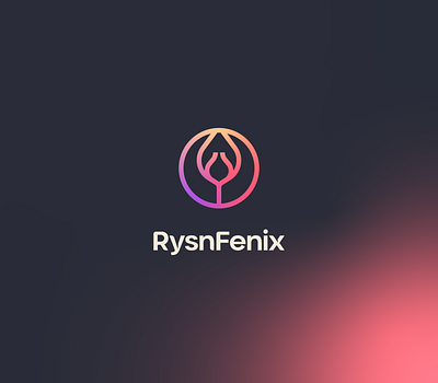 Rysn Fenix abstract brand brand identity gradients icon logo mark minimal phoenix preworkout protein supplements symbol typography
