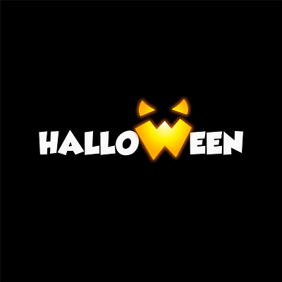 Halloween Logo Wordmark clean design flat halloween illustration logo pumpkin scream simple typography vector wordmark