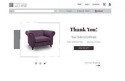 Udemy Project - Le Chiffre Designer Armchairs | Landing Page design instructor led project minimal ui ux ux design web