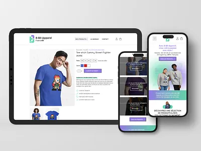 8 Bit Apparel - Streetwear écoresponsable gaming optimisation ui userflow ux website