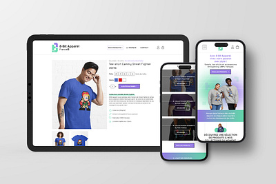 8 Bit Apparel - Streetwear écoresponsable gaming optimisation ui userflow ux website