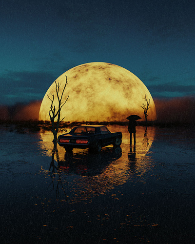 After Dawn 3d car cinema cinematic city dark digital art illustration