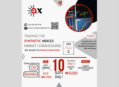 Digital Flier for Analyst X branding graphic design