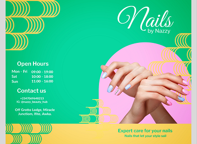 Flier for a Pedicure & Manicure Service branding graphic design