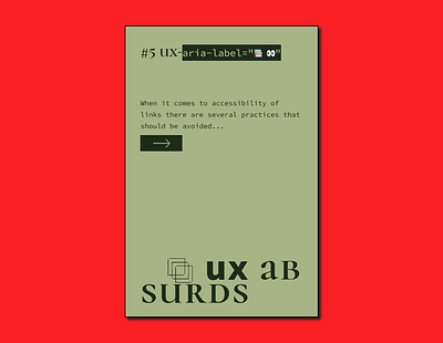 #5 ux-aria-label="read more" - ux absurds htmlcss poster ux