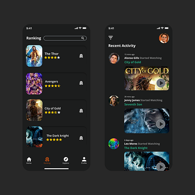 Movie App creativity design film movie productive uidesign uxdesign