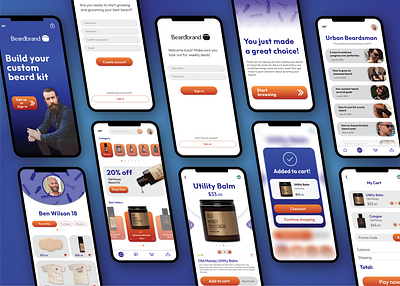 Beardbrand UI Concept App Design app design beard beardbrand branding creative design graphic design illustration ui