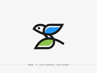 Minimal Logo Creative Logo bird birdlogo branding deliverylogo fastservicelogo foodlogo icon leaf leaflogo logo logodesign nature naturelogo s slogo vector