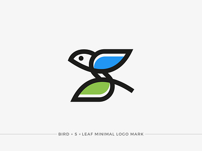 Minimal Logo Creative Logo bird birdlogo branding deliverylogo fastservicelogo foodlogo icon leaf leaflogo logo logodesign nature naturelogo s slogo vector