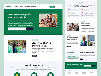 Ribbon landing page landing page marketing web design