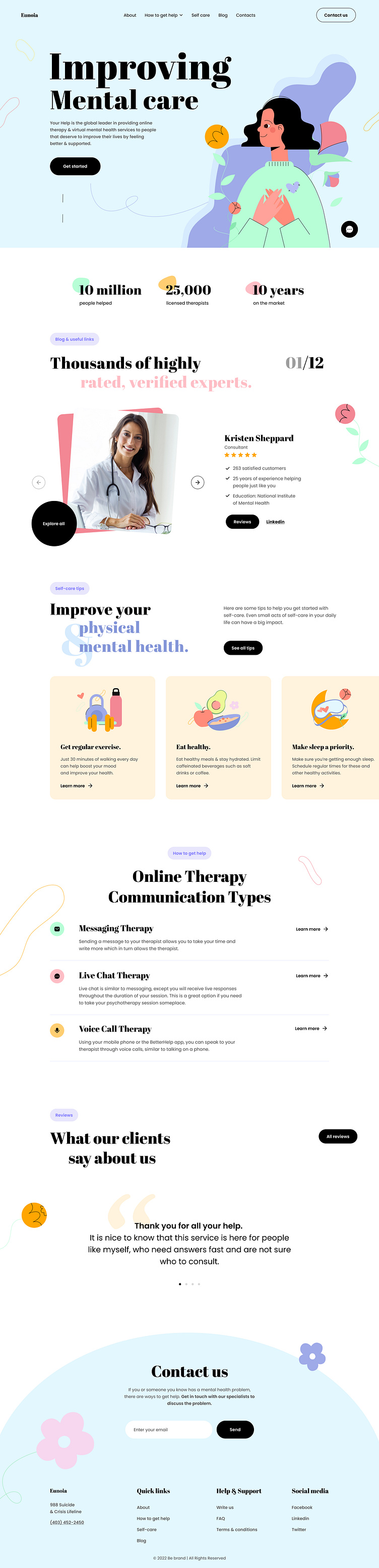 Eunoia home page interaction by Taras Migulko on Dribbble
