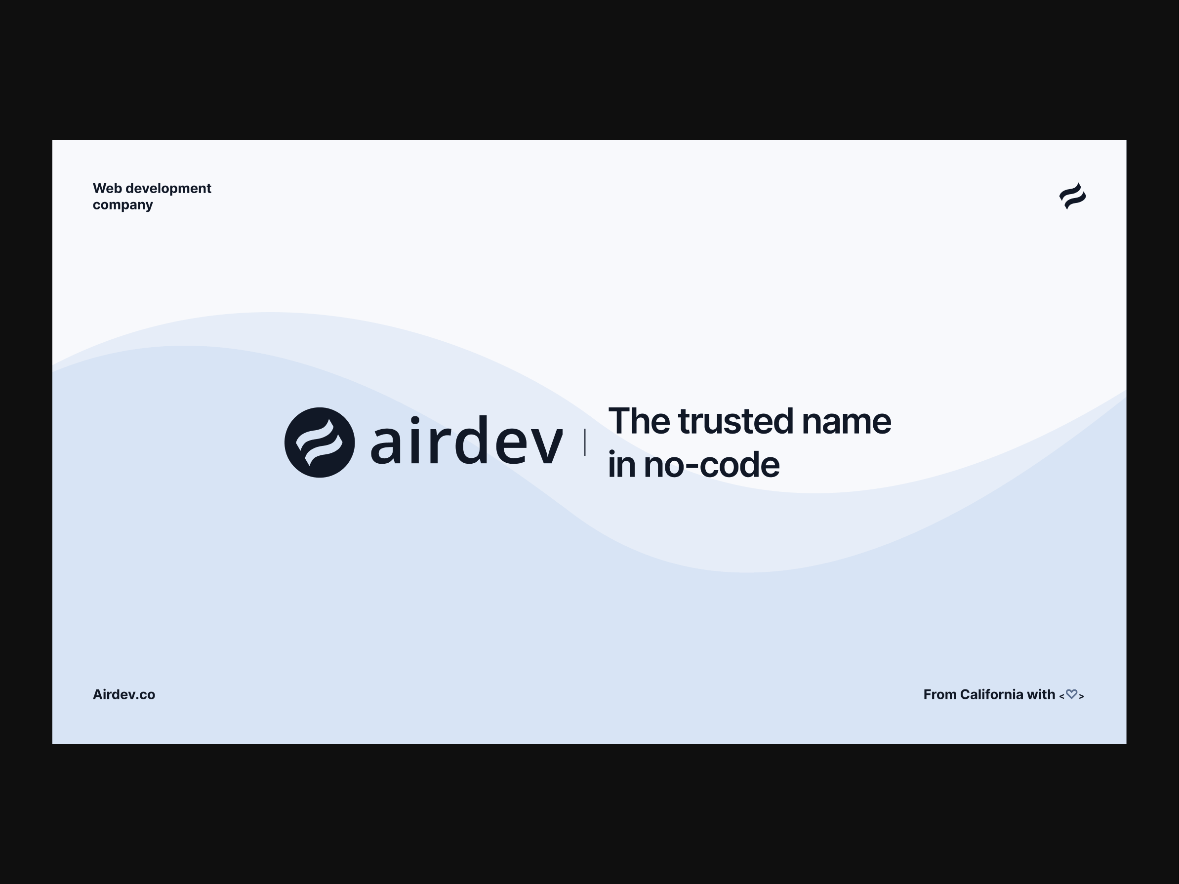 Airdev - Sales Deck Design 16:9 presentation airdev animation branding bubble.io bubble.io development design design presentation graphic design illustration infographics motion graphics no code no code development pitch deck presentation sales deck slides vector visual design