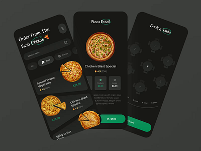 Restaurant 🍴 Mobile App Design 3d app card clean delivery app design eat finder food delivery menu mobile mobile app order pizza restaurant restaurant menu ui ui design ux