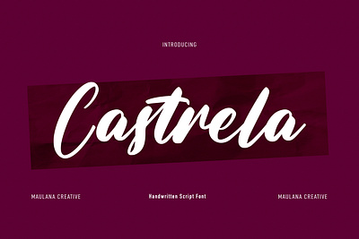 Castrela Handwritten Script Font bold brush elegant fashion modern retro script signature style