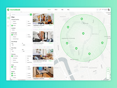 Booking web app (Real Estate) figma real estate rental ui ux web app web design