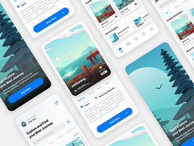 Travel Mobile Apps Concept adventure app booking country design app journey minimal minimalist mobile modern panorama tourism travel app travel tour traveler travelling trip ui user interface vacation