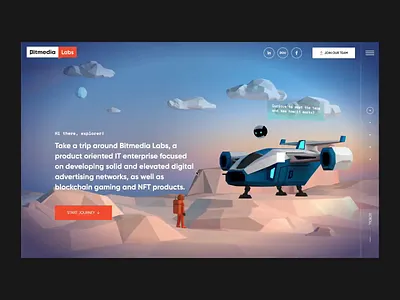 Bitmedia Labs website 3d 3d animation 3d graphics 3js animation bachoodesign design interface motion graphics ux web gl web3 webdesign website