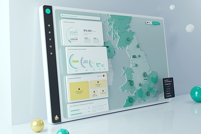Digital Map - Location & Spending daily ui dashboard data design designer digital dribbble inspiration features graphics interactions interface map responsive tabs ui