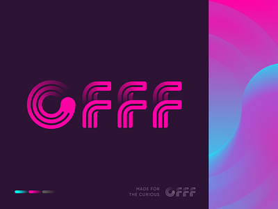OFFF Logo Redesign Concept branding conference custom event expo festival futuristic gradient icon identity lettering logo meetup neon offf pattern type typography visual