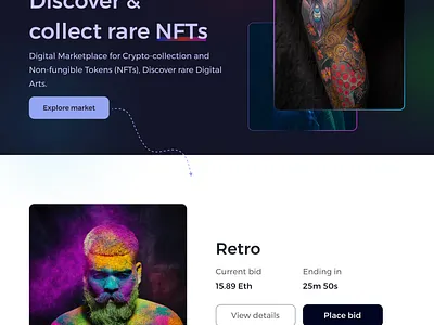 NFTWebsite app design ui ux