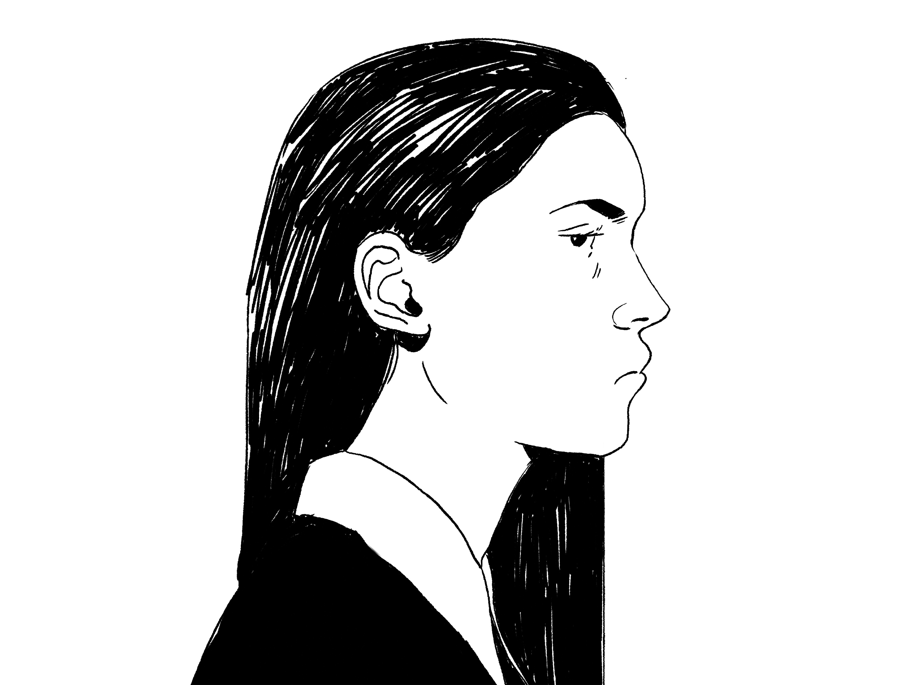Sketch 1564 abstract composition design girl illustration girl portrait illustration ink inktober inktober 2022 laconic lines minimal portrait portrait illustration poster