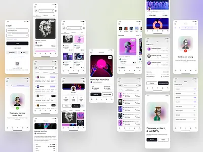 NFT App UI KIT app marketplace mobile app nft ui ui ux