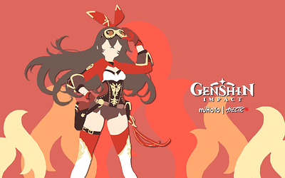 Aether | Genshin Impact | Minimalist Wallpaper Design graphic design illustration minimalist