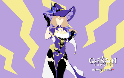 Lisa | Genshin Impact | Minimalist Wallpaper Design graphic design illustration minimalist