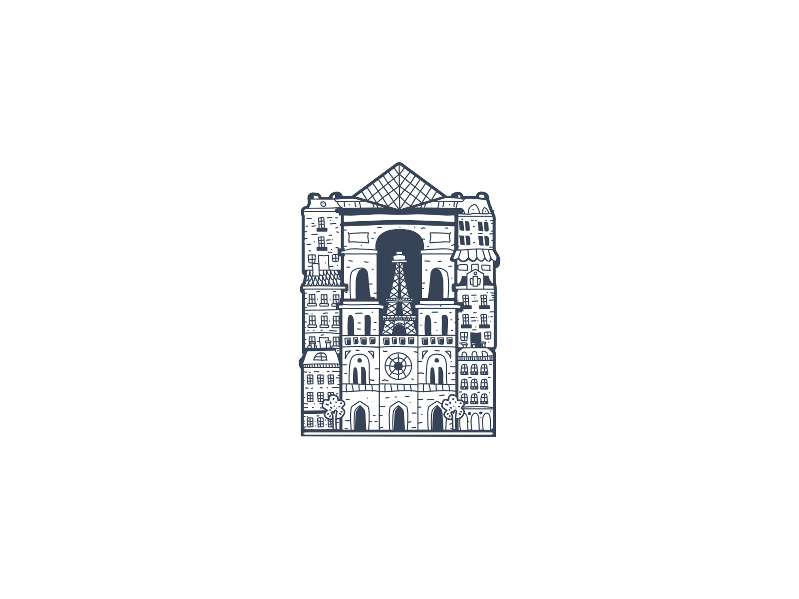 Paris france graphic design illustration paris