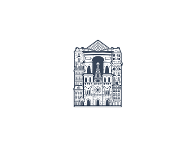 Paris france graphic design illustration paris
