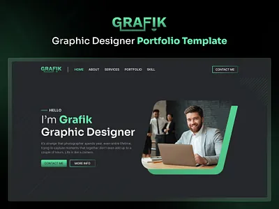 GRAFIK V3 – Graphic Designer Portfolio Website Template bootstrap css3 d2c design designtocodes grafik v3 graphic design graphic designer graphic designer template one page personal personal portfolio portfolio portfolio website ui website template