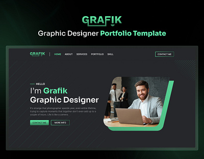 GRAFIK V3 – Graphic Designer Portfolio Website Template bootstrap css3 d2c design designtocodes grafik v3 graphic design graphic designer graphic designer template one page personal personal portfolio portfolio portfolio website ui website template