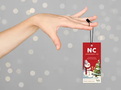 Holiday Hang Tag branding christmas design hang tag holiday illustration logo print print marketing red shop snow store tag typography vector