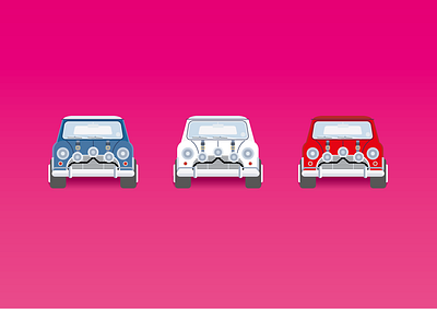 Mini tribute to The Italian Job Mini Cooper car cars cooper illustration italian job mini vector