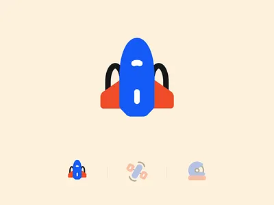 Space icon deformation logo ui 动画 设计