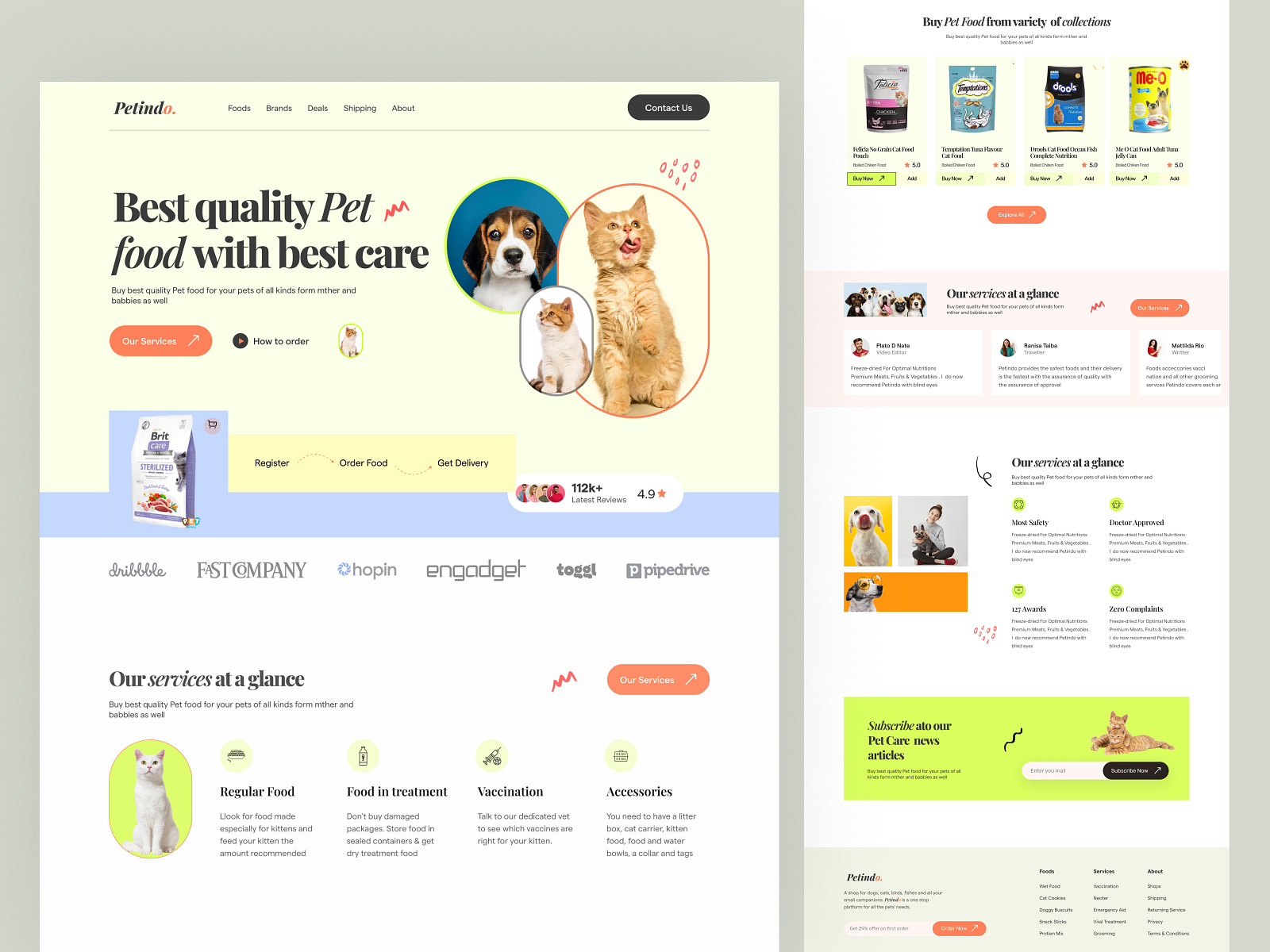 Pet Care Website Design - Landing Page by Mehedi Titas for UIHUT - UI ...