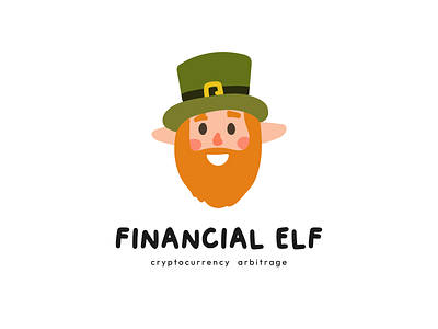 LOGO FINANCIAL ELF branding children crypto design financy graphic design illustration kids leprechaun logo vector