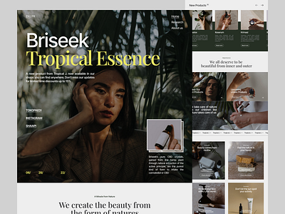 Briseek Skincare - Landing Page app design beauty beauty products body soap catalogue design ecommerce fashion man product marketplace products shop skincare store ui ui design uiux web woman product