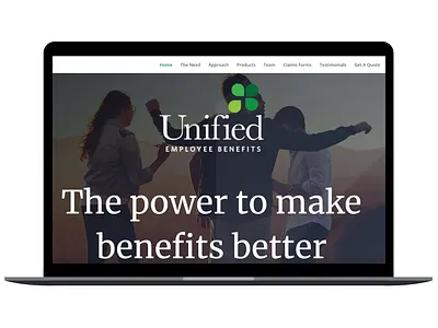 Unified Employee Benefits Website branding design graphic design web design web development website website build