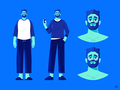 Driftwell character charactersheet drawing expression illustration male people person pose