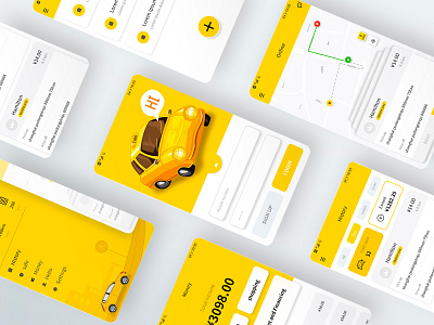 Take a taxi app app graphic design