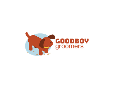 Goodboy Groomers🐕✨ 2d brand branding cartoon character cute design dog doodle friend graphic design groomer icon illustration isometric logo pet salon vector vet
