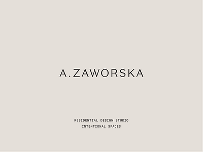 A. Zaworska branding identity logo typography