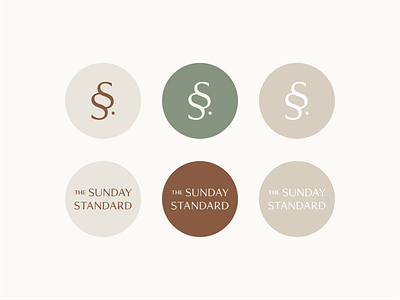 The Sunday Standard branding identity logo monogram social media typography